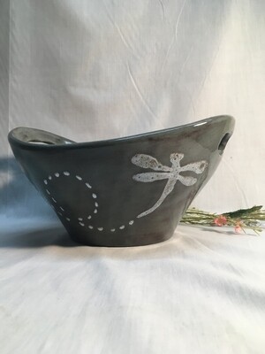 Coupe Bowl with Handles - Dragonfly - Canadian Handmade by Ed Lucier