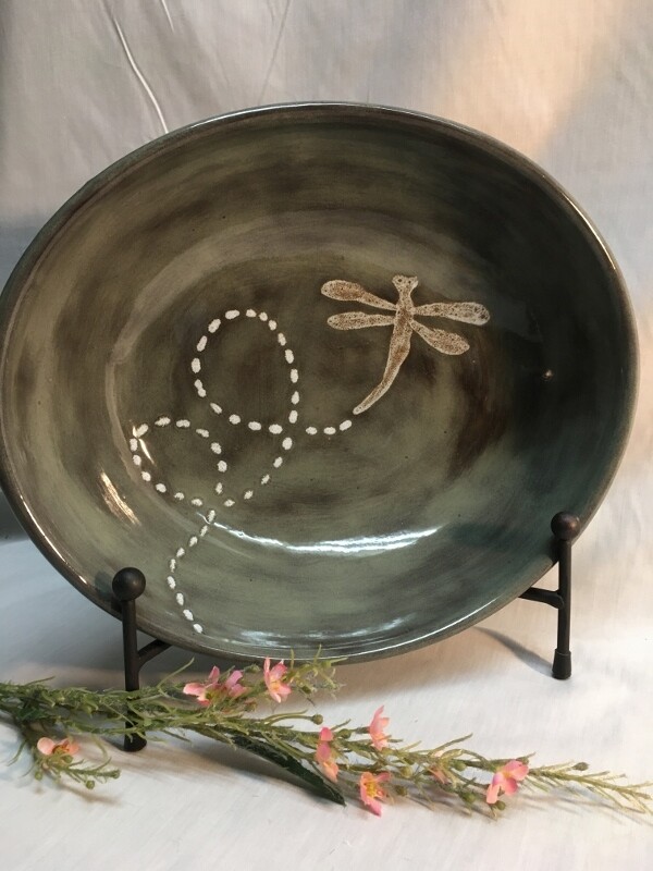 Oval Bowl - Dragonfly - Canadian Handmade by Ed Lucier
