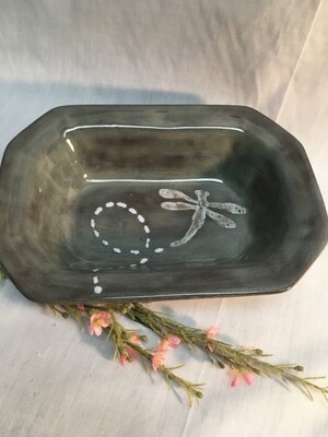 Octagon Bowl / Platter - Small - Dragonfly Canadian Handmade by Ed Lucier