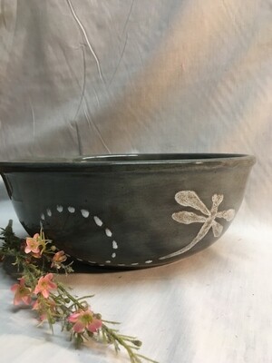 Mixing / Salad Bowl, Large - Dragonfly - Canadian Handmade by Ed Lucier