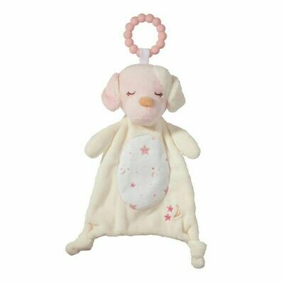 Rosy Cream Puppy - Teether Blanket - Lil' Sshlumpie - 13 inch - Douglas Baby
