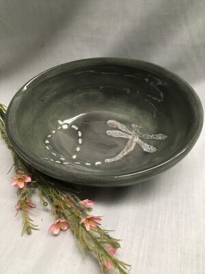 Small Oval Bowl - Dragonfly - Canadian Handmade by Ed Lucier