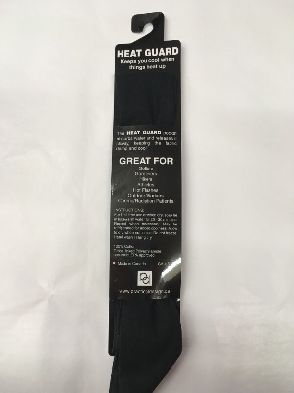 Heat Guard Cooling Tie - Black Tones -  Handmade in Canada