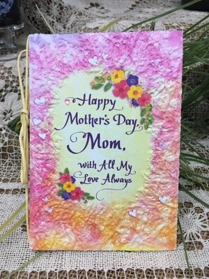 Mother's Day - Happy Mother's Day Mom, With all my Love Always - Raffia Bow and handmade paper card - Blue Mountain Arts