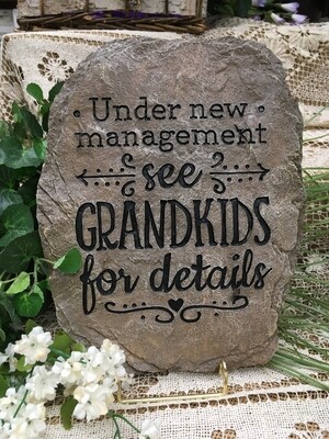Garden Stepping Stone - Under new management.... See Grandkids for details - 11.5 x 8.5 inches