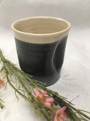 Garden Wine Cup, Black & White - Pavlo Pottery - Canadian Handmade