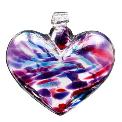 3" Heart - Multicolour - Berry - Canadian Blown Glass