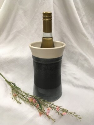 Wine Cooler, Black & White - Pavlo Pottery - Canadian Handmade 