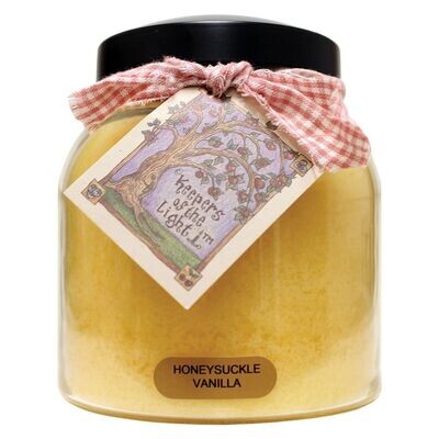 Honeysuckle Vanilla - Papa Jar - 34 oz - Double Wick - Keepers of the Light Candle