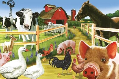 Floor Puzzle - Welcome to the Farm - 36 Piece Cobble Hill Puzzle