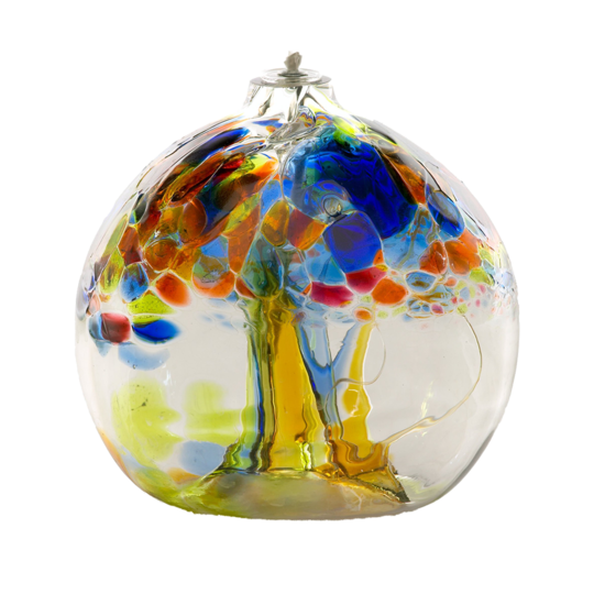 Oil Lamp Friendship Ball - HOPE - Tree of Enchantment 6" - Canadian Blown Glass