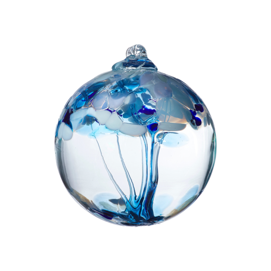 2" Tree of Enchantment Friendship Ball - Tranquility - Canadian Blown Glass