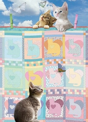 Quilted Kittens - 500 Piece Cobble Hill Puzzle