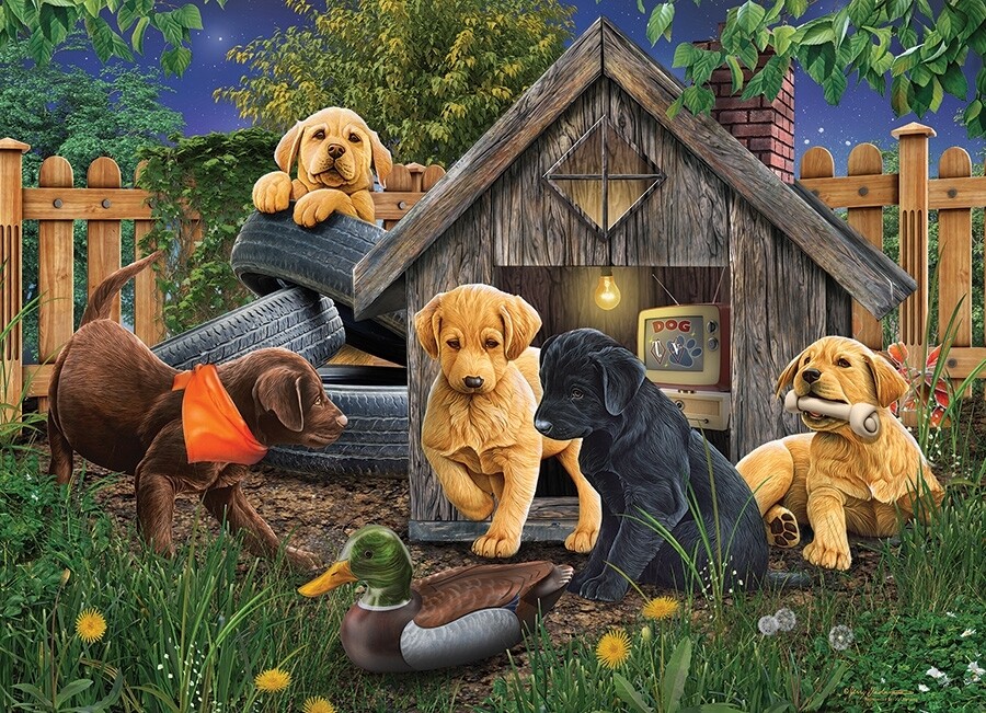 In the Doghouse - 1000 Piece Cobble Hill Puzzle