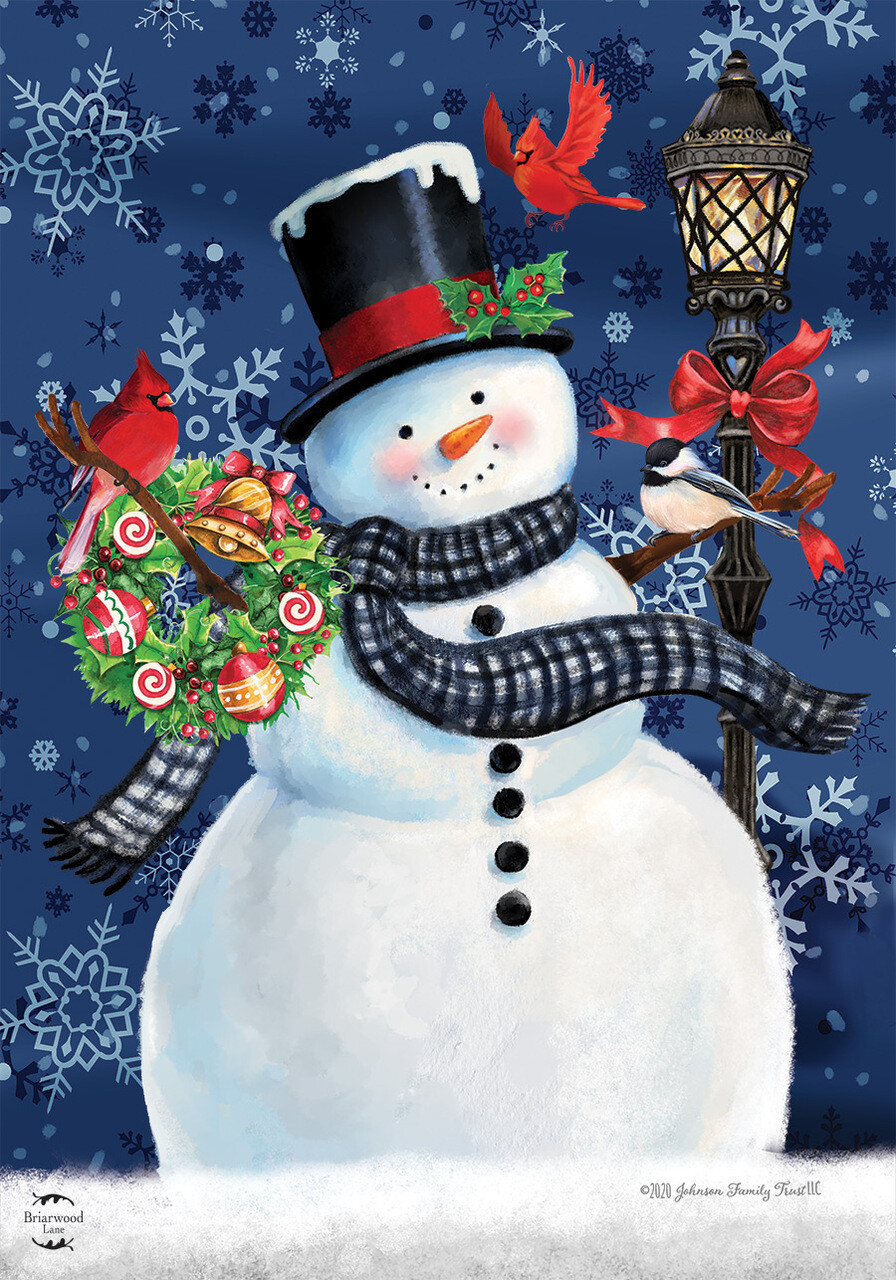 Snowman Holiday Cheer - Garden Flag - 12.5 " x 18" - Briarwood Lane