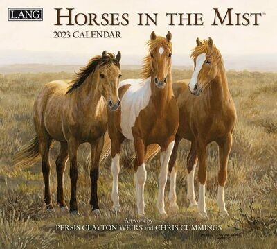 Lang Calendar - Horses in the Mist - Persis Clayton Weirs and Chris Cummings