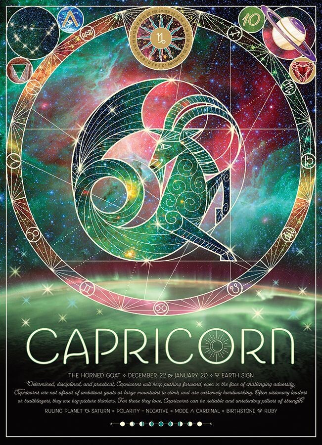 Horoscope - Capricorn - 500 Piece Cobble Hill Puzzle - Zodic Sign