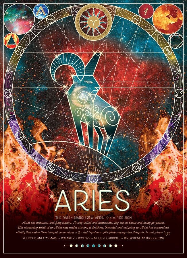 Horoscope - Aries - 500 Piece Cobble Hill Puzzle - Zodic Sign