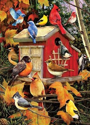Fall Birdhouse - 500 Piece Cobble Hill Puzzle