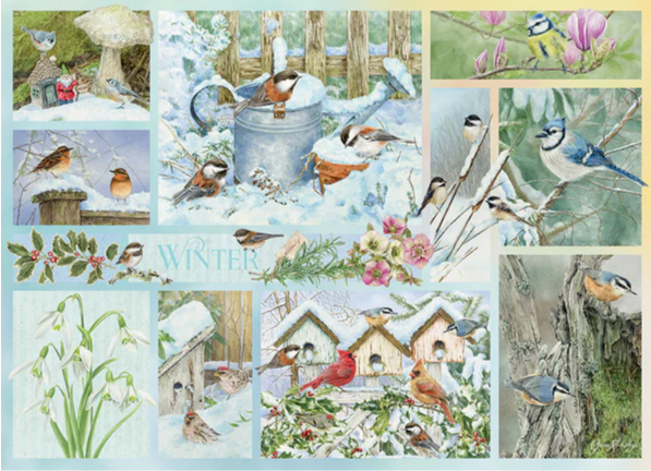 Garden Birds in Winter - 500 Piece Cobble Hill Puzzle