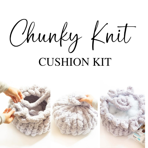 Kits - Chunky Yarn Hand Knit Cushion