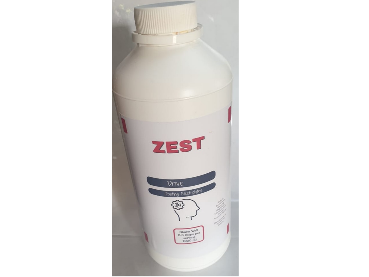 09.Zest Drive Fasting Electrolytes 1000ml plus free mask and screen