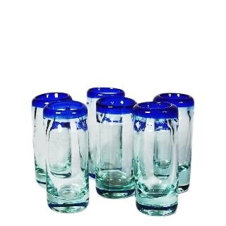 Juego de 6 copas licor vidrio soplado