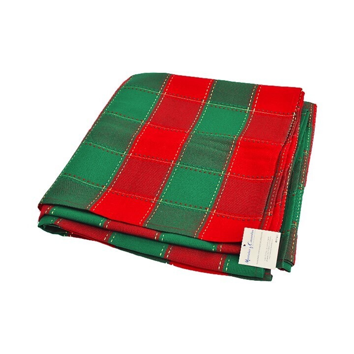 Mantel 4P telar cuadros Navidad