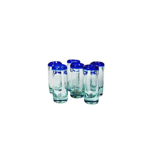 Juego de 6 copas licor vidrio soplado