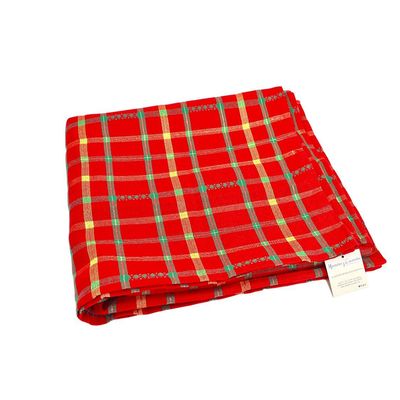 Mantel 8P telar rayas Navidad