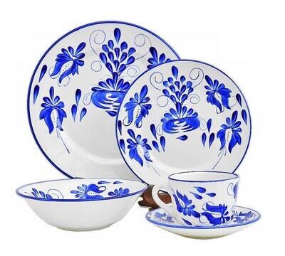 Vajilla 4P Florelba (20 piezas) - Cerámica Carmen de Viboral