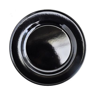 Plato pando peltre esmaltado NEGRO