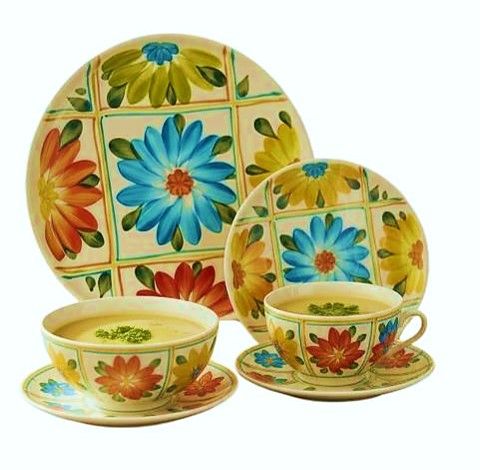 Vajilla 4P DelaAbuela (20 piezas) - Cerámica Carmen de Viboral