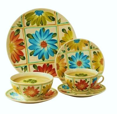 Vajilla 4P DelaAbuela (20 piezas) - Cerámica Carmen de Viboral