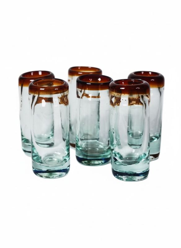 Juego copas licor vidrio soplado