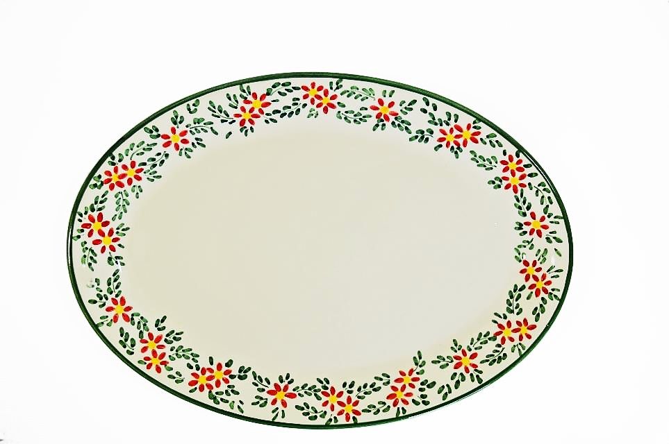 Bandeja ovalada Navidad - Cerámica Carmen de Viboral