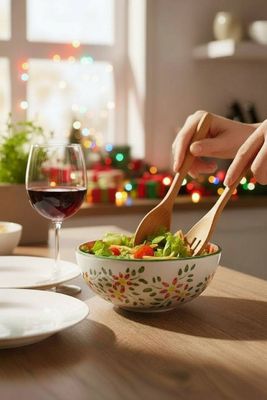 Ensaladera Navidad - Cerámica Carmen de Viboral