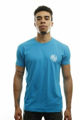 simple logo tee AQUA(BLUE)/WHITE