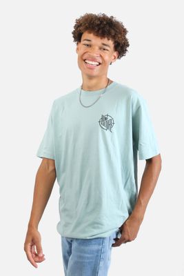 Culture Language Tee - SLATE GREEN/ BLACK