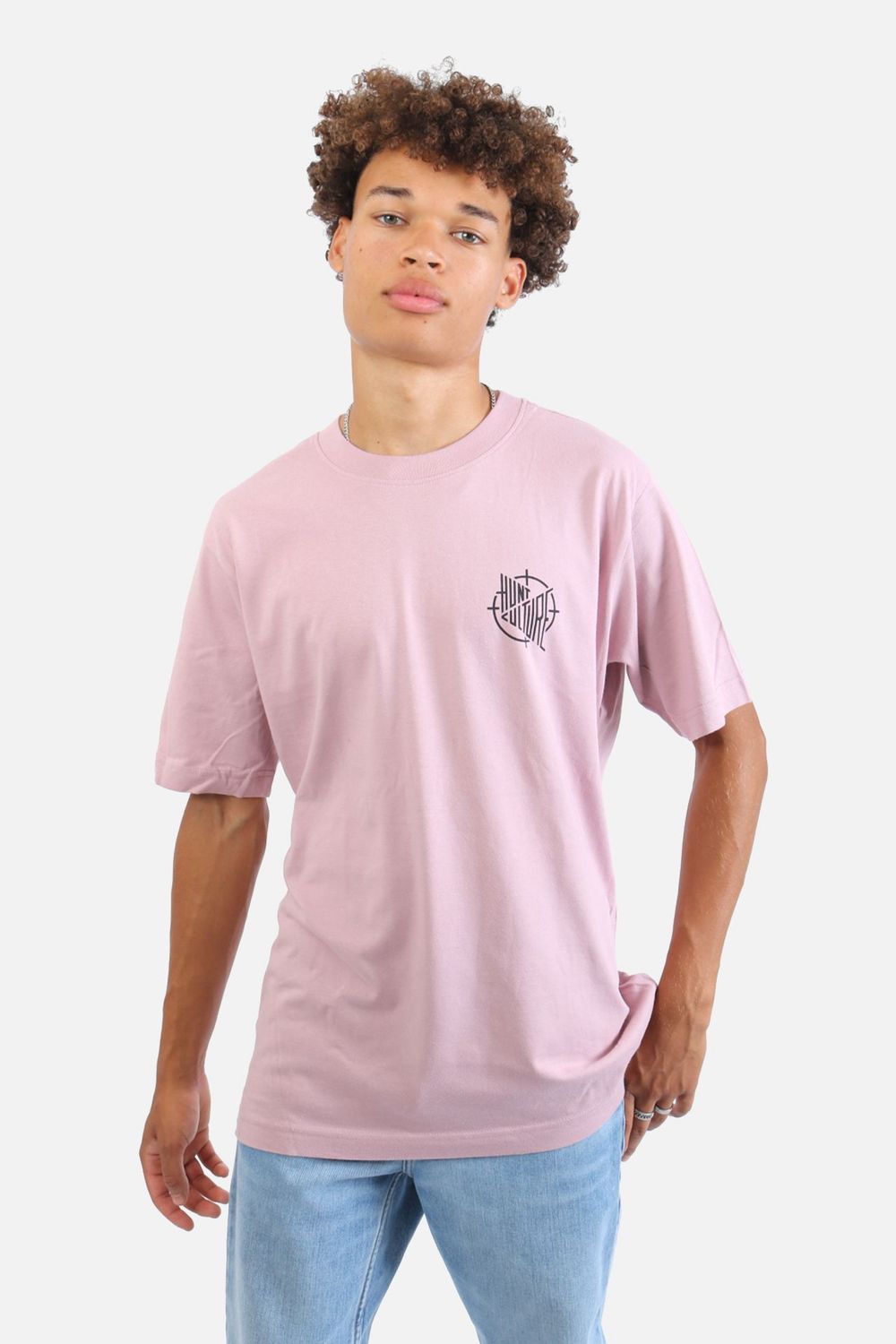 Culture Language Tee - PURPLE ROSE/ BLACK
