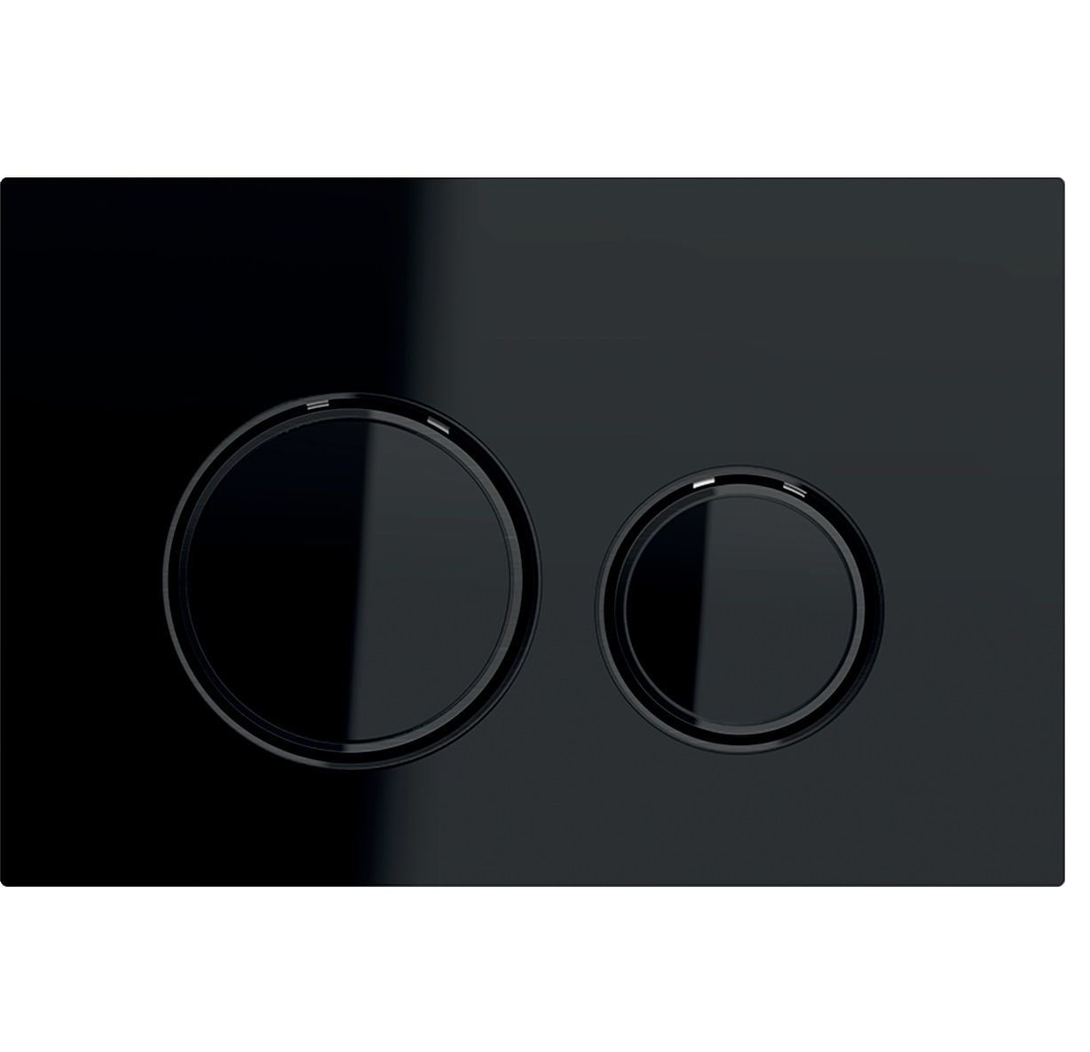 Plaque de déclenchement Geberit Sigma21 / Verre noir - noir chromé