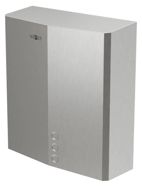 Sèche-mains avec capteur électronique Nofer Thin Evo en chromé satiné