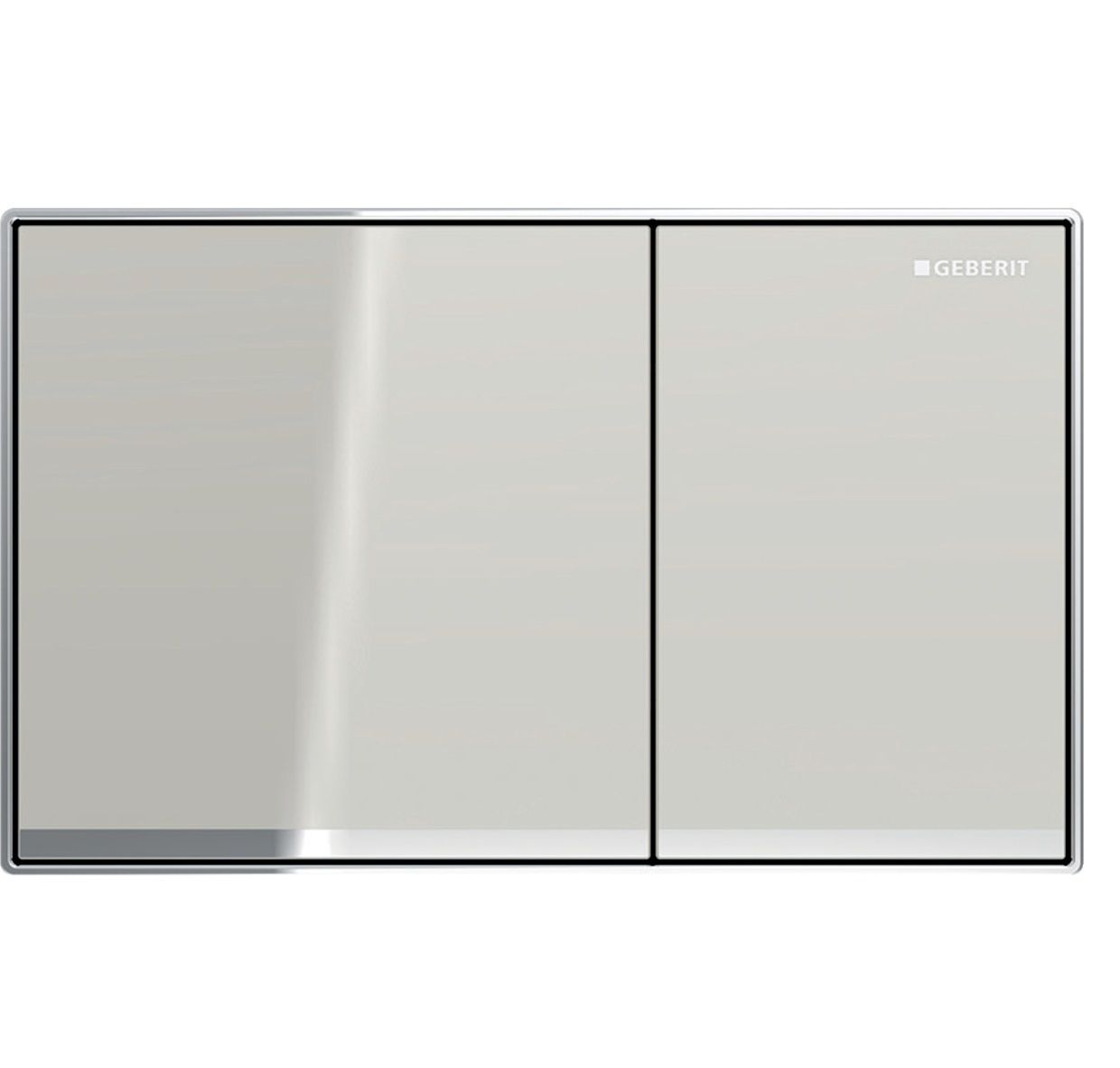 Plaque de déclenchement Geberit Sigma60 à fleur de paroi / Verre  sable gris