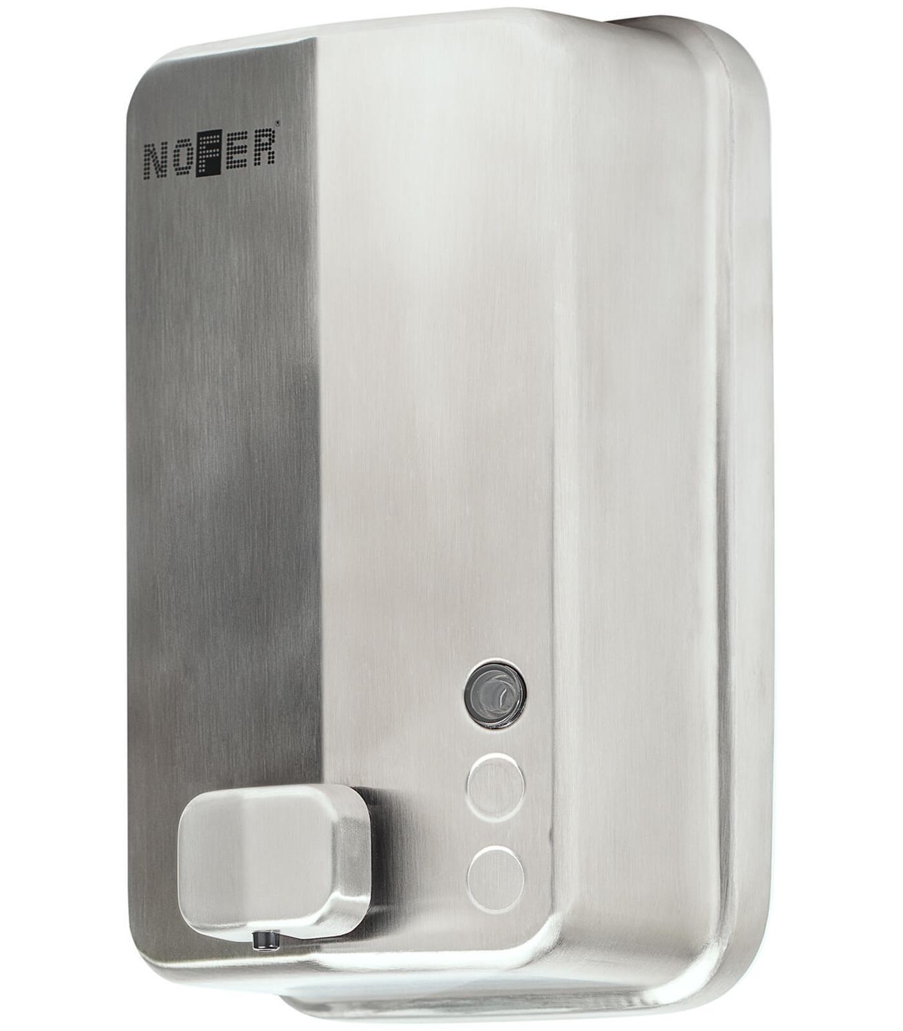 Distributeur de savon liquide Nofer Inox Evo en chromé satiné