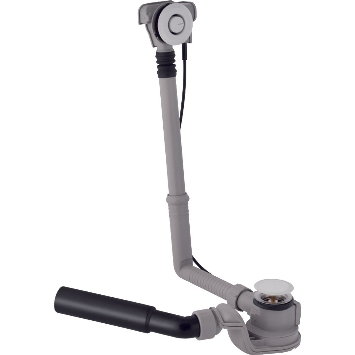 Vidage de baignoire Geberit à déclenchement par pression PushControl (diamètre 52 mm) avec kit de finition et coude de raccordement