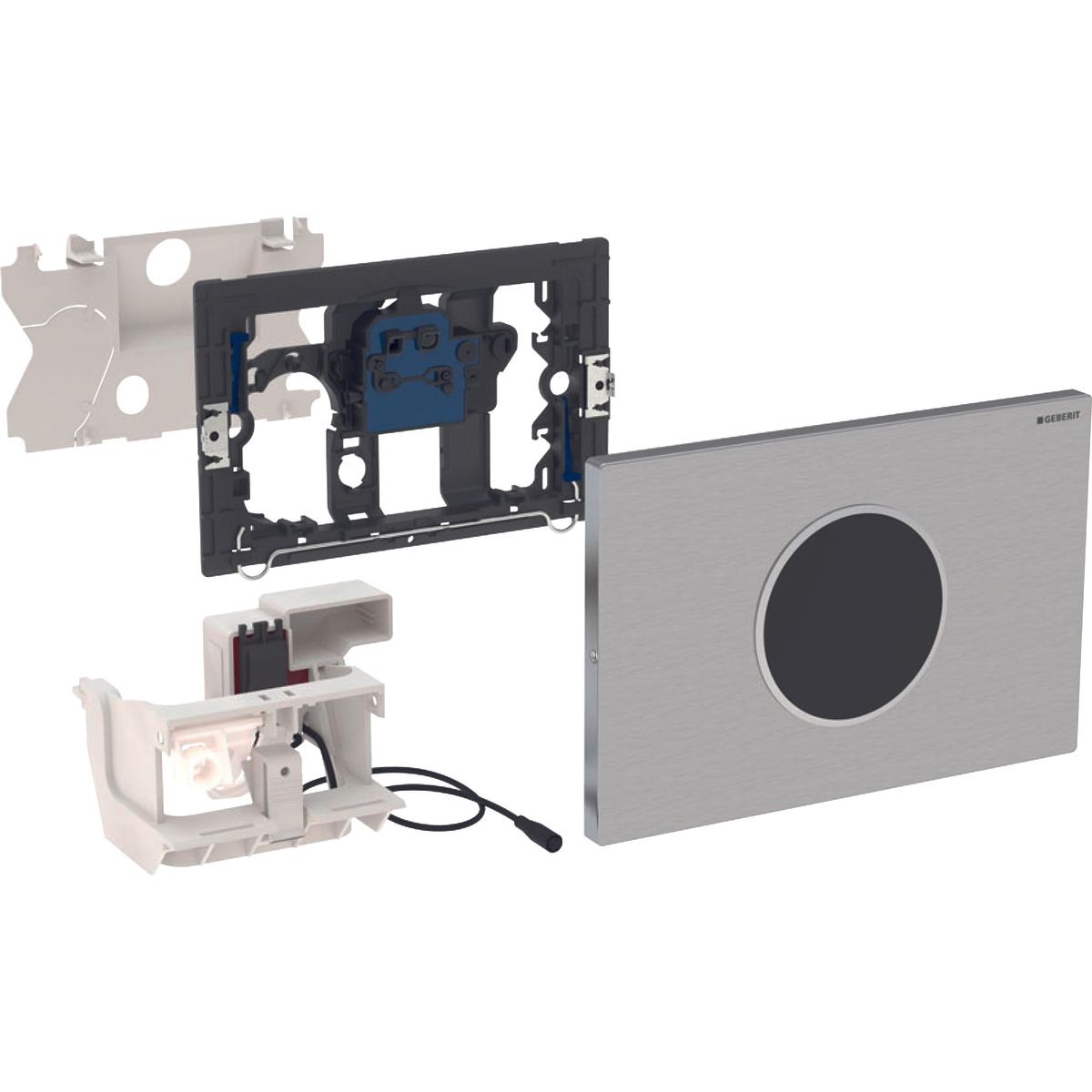 Plaque de déclenchement infrarouge Geberit Sigma10 électronique à visser pour réservoir à encastrer Sigma 12 cm / Acier inoxydable brossé