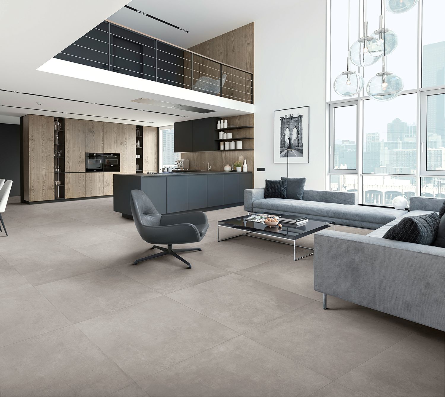Grès cérame Tagina Concreta Grigio chiaro mat 60 x 60 cm, rectifié