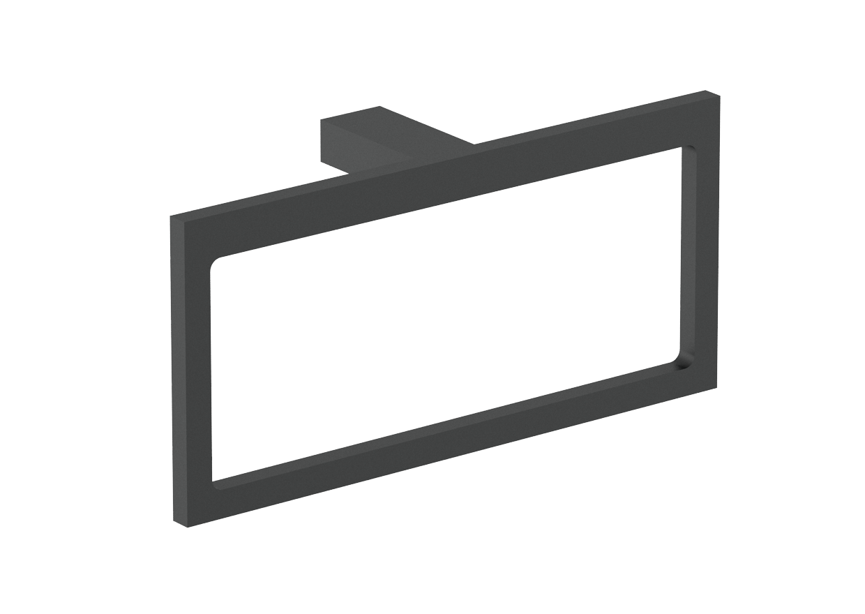 Anneau porte-serviette Nofer Corinto en noir mat
