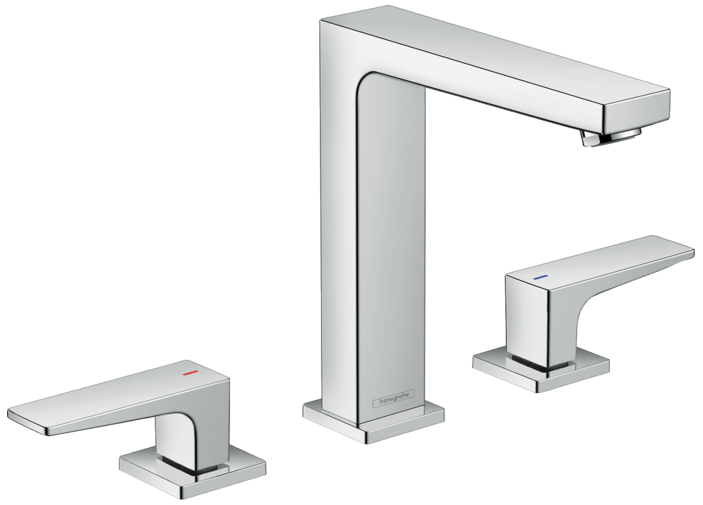 Mélangeur de lavabo 3 trous Hansgrohe Metropol 160 avec bonde push-open