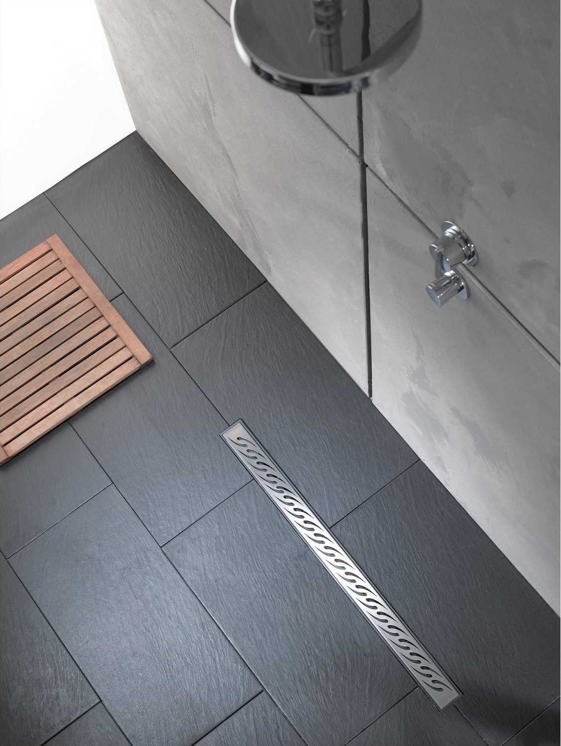 Canivelle de douche Wirquin Venisio 70 cm avec grille gouttes d’eau